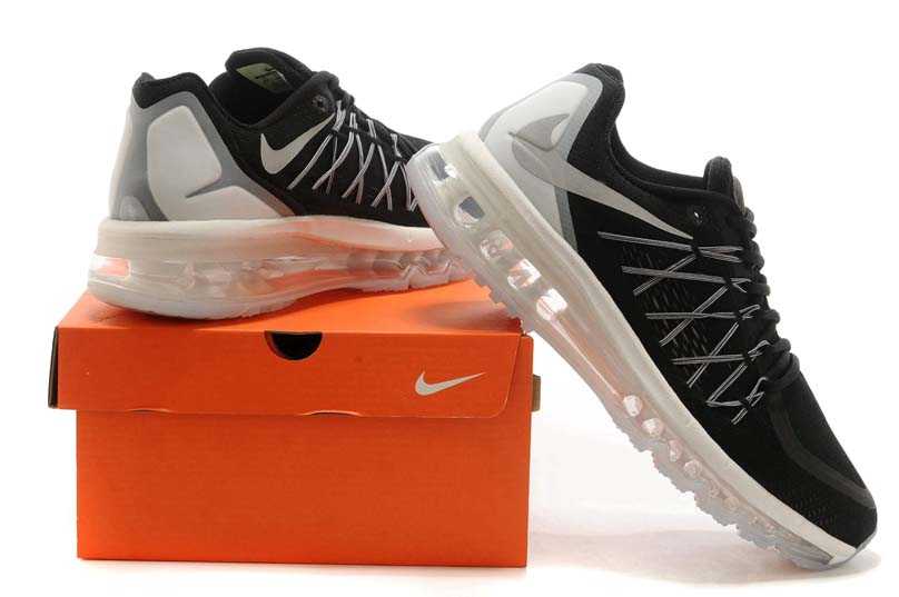 Nike Air Max 2015 nouveau style concurrence des prix basket blanc noir le dernier